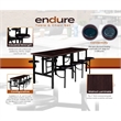 Regency Endure Collaborative Table/Chair Set with 8 Stools/Walnut Top/Wood Seats