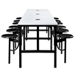 Regency Endure Collaborative Table/Chair Set with 12 Stools/White Dry Erase Top