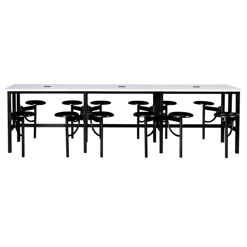 Regency Endure Collaborative Table/Chair Set with 12 Stools/White Dry Erase Top