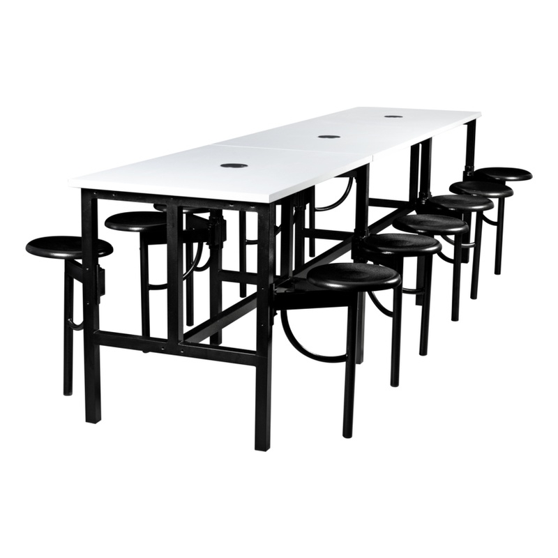 Regency Endure Collaborative Table/Chair Set with 12 Stools/White Dry Erase Top