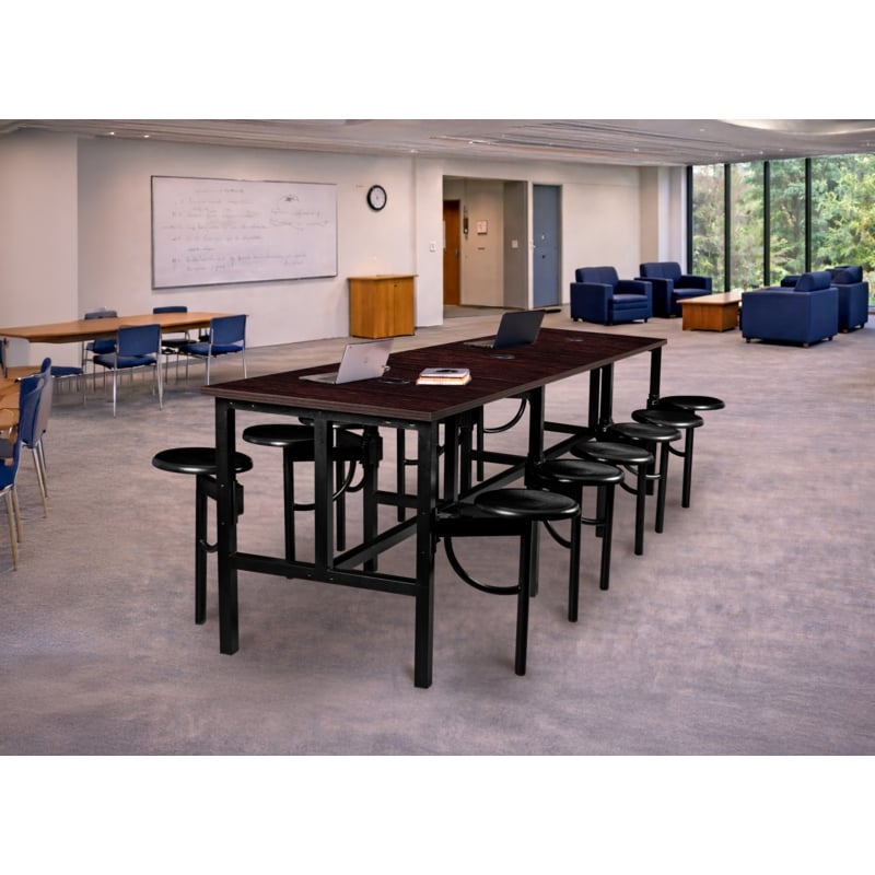 Regency Endure Collaborative Table/Chair Set with 12 Stools/Walnut Top