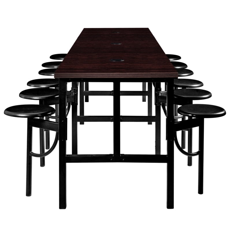 Regency Endure Collaborative Table/Chair Set with 12 Stools/Walnut Top