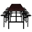 Regency Endure Collaborative Table/Chair Set with 12 Stools/Walnut Top