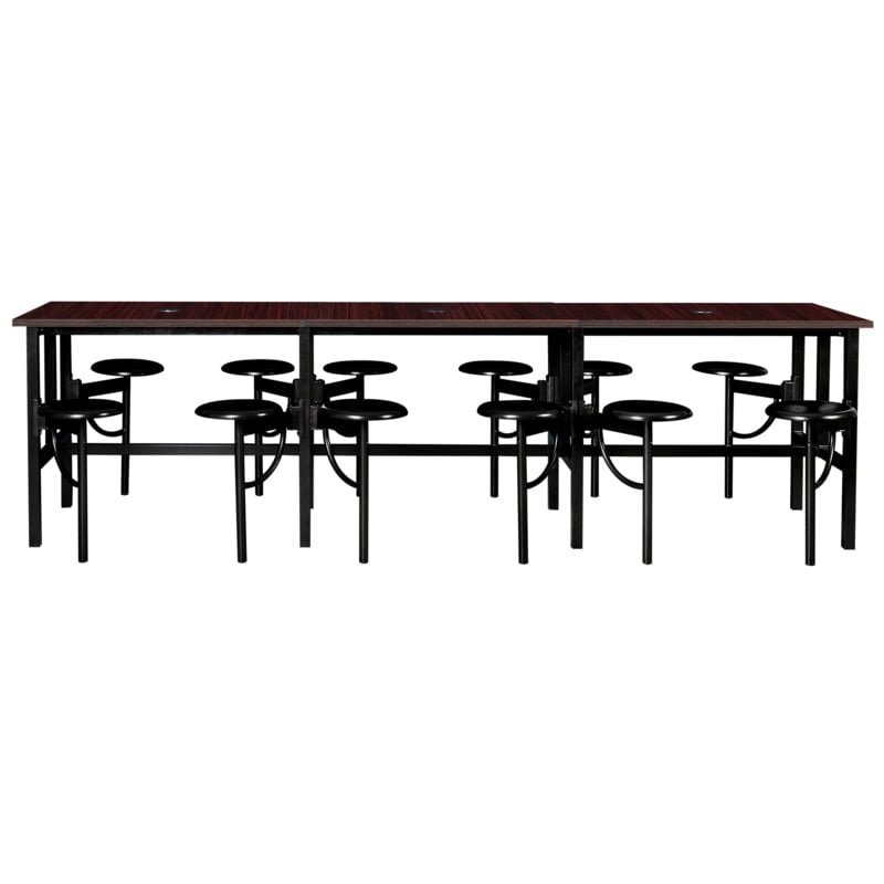 Regency Endure Collaborative Table/Chair Set with 12 Stools/Walnut Top