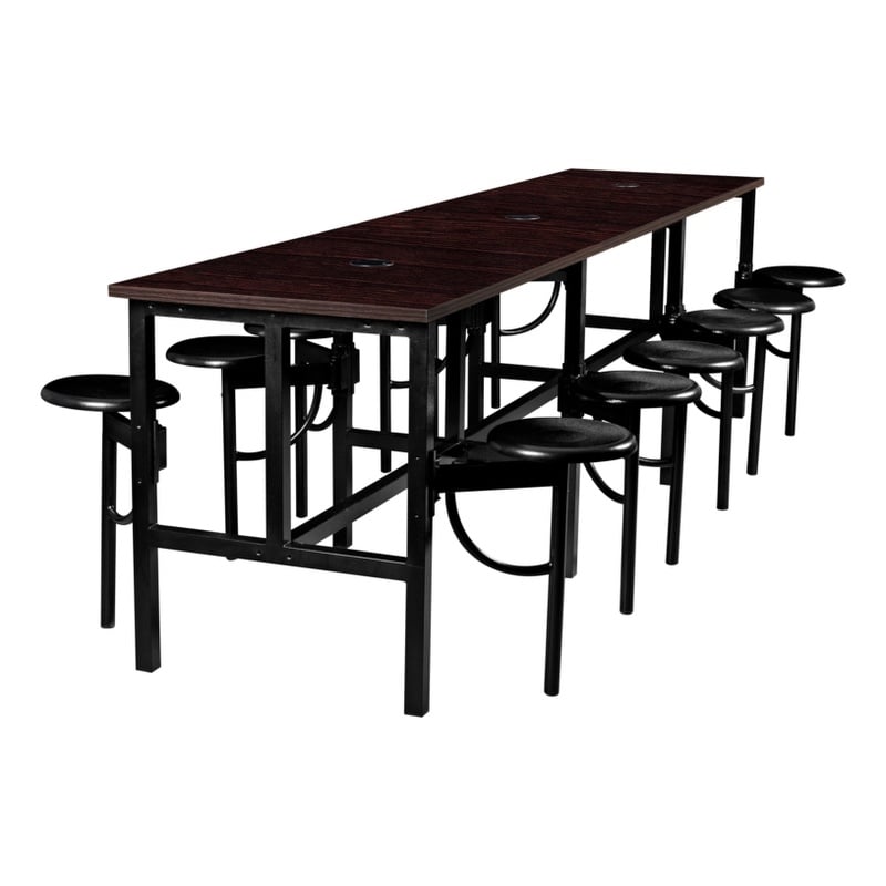 Regency Endure Collaborative Table/Chair Set with 12 Stools/Walnut Top