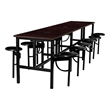 Regency Endure Collaborative Table/Chair Set with 12 Stools/Walnut Top