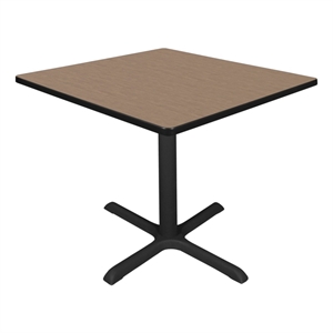 Regency Cain Large 42&quot Square X-Base Breakroom Table- Noble Oak