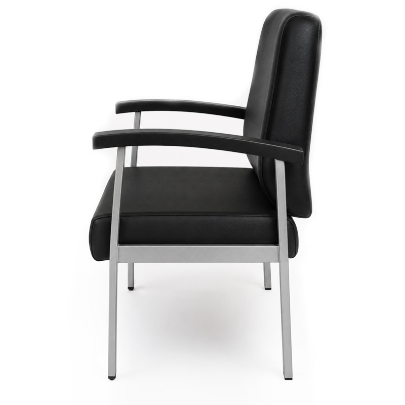 Regency Welcome Guest Reception and Waiting Room Chair with Arms - Black