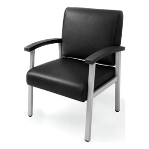 Regency Welcome Guest Reception and Waiting Room Chair with Arms - Black