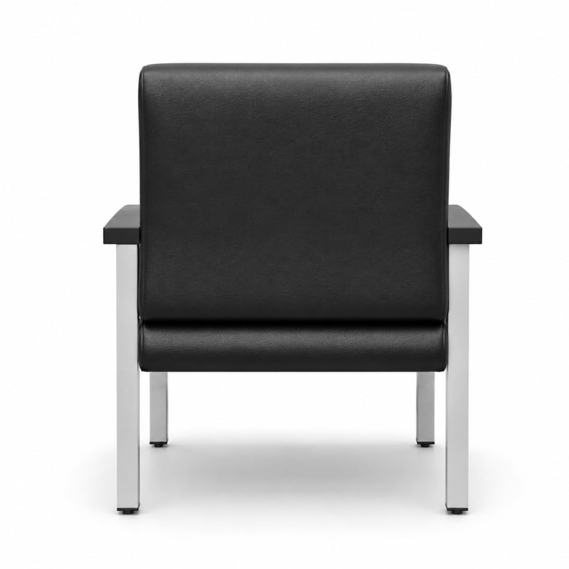 Regency Welcome Bariatric Guest Reception and Waiting Room Chair w/ Arms - Black