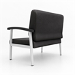 Regency Welcome Guest Reception and Waiting Room Loveseat with Arms - Black