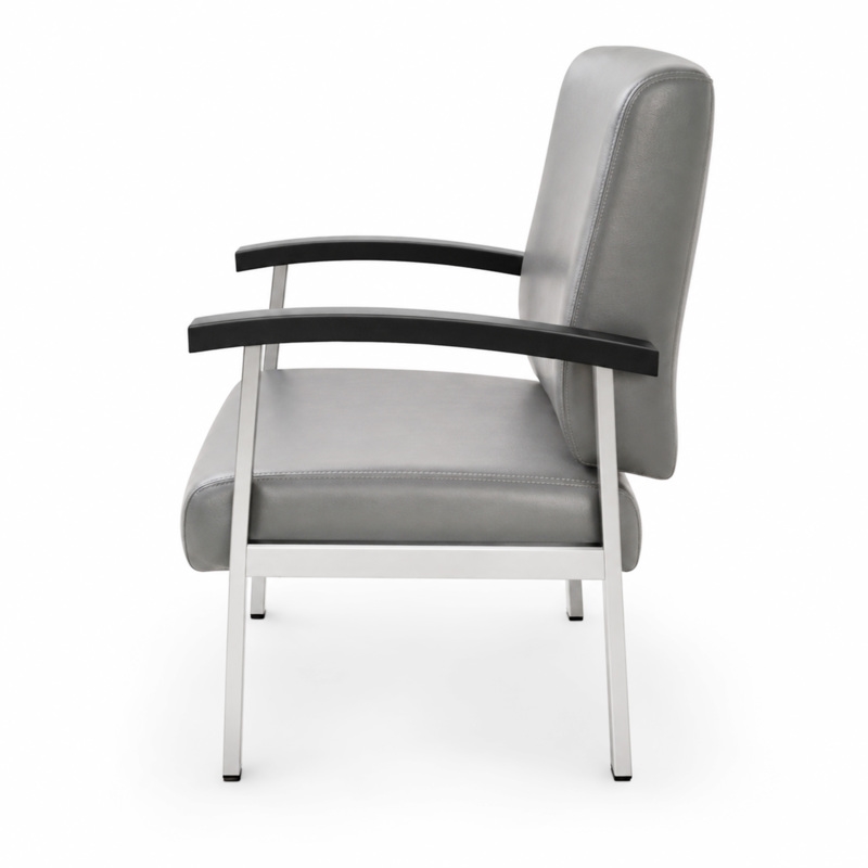 Regency Welcome Guest Reception and Waiting Room Chair with Arms - Grey
