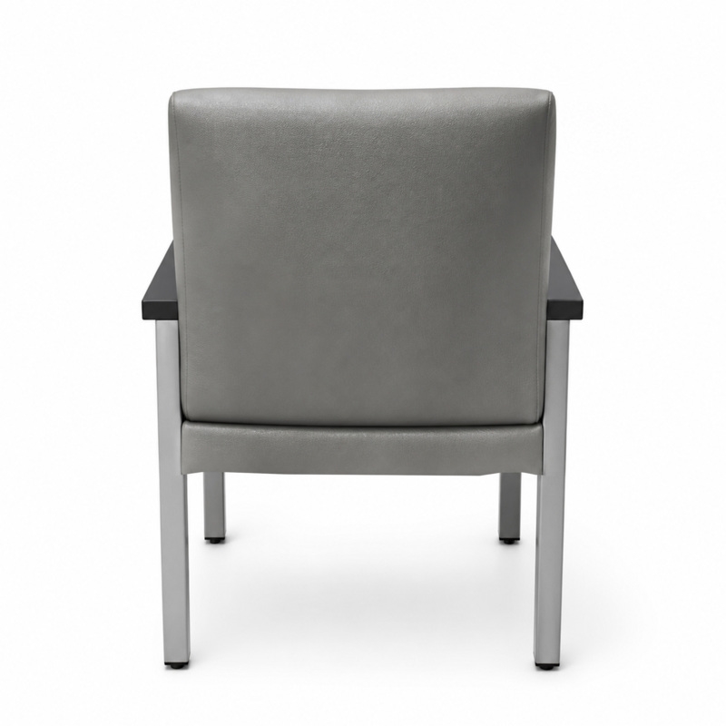 Regency Welcome Guest Reception and Waiting Room Chair with Arms - Grey