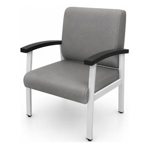 Regency Welcome Guest Reception and Waiting Room Chair with Arms - Grey