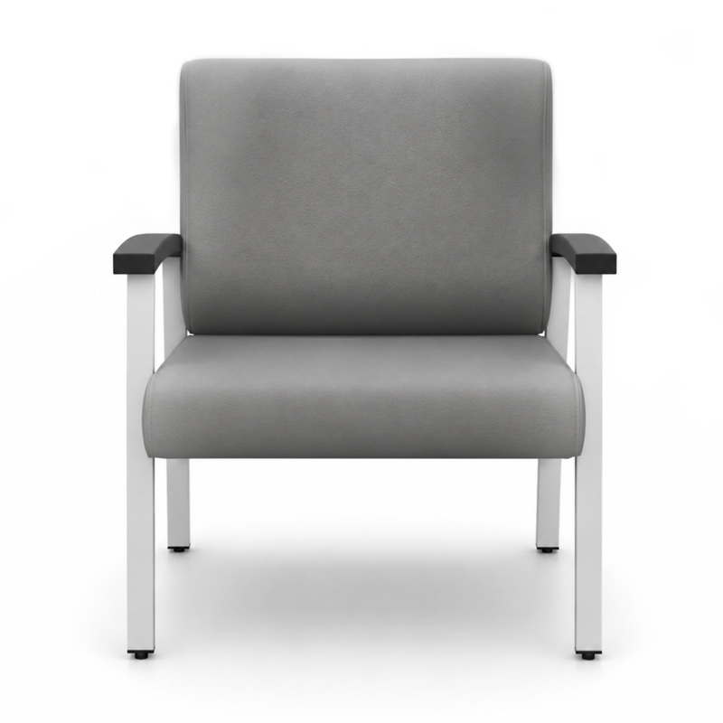 Regency Welcome Bariatric Guest Reception and Waiting Room Chair w/ Arms - Grey