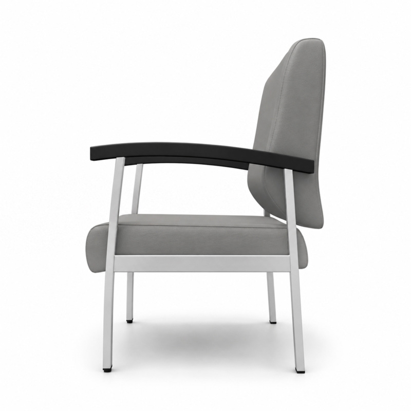 Regency Welcome Bariatric Guest Reception and Waiting Room Chair w/ Arms - Grey