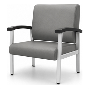 Regency Welcome Bariatric Guest Reception and Waiting Room Chair w/ Arms - Grey