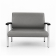 Regency Welcome Guest Reception and Waiting Room Loveseat with Arms - Grey