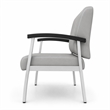 Regency Welcome Guest Reception and Waiting Room Loveseat with Arms - Grey