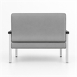 Regency Welcome Guest Reception and Waiting Room Loveseat with Arms - Grey