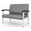 Regency Welcome Guest Reception and Waiting Room Loveseat with Arms - Grey