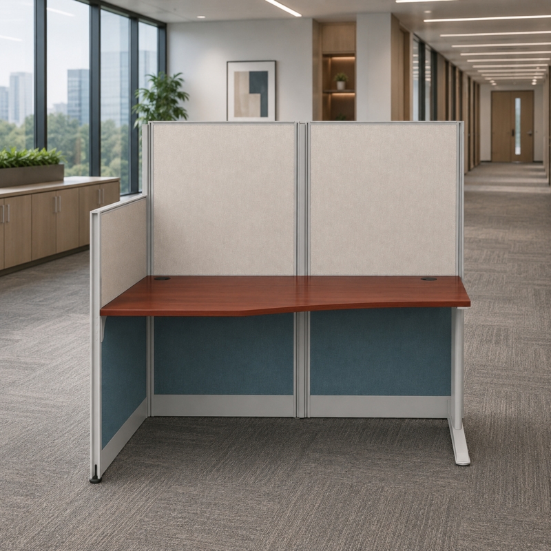 Regency 65W x 33D Straight Workstation with Panel-Hansen Cherry