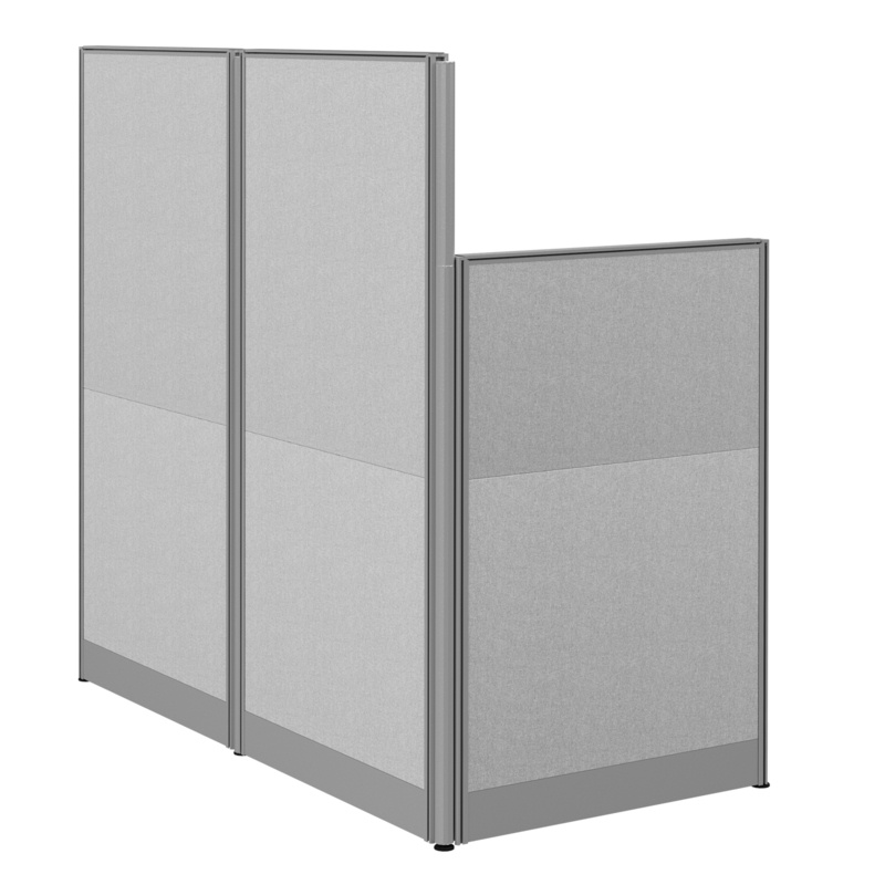 Regency 65W x 33D Straight Workstation Panel with Storage in Pure White