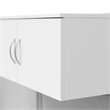 Regency 65W x 33D Straight Workstation Panel with Storage in Pure White