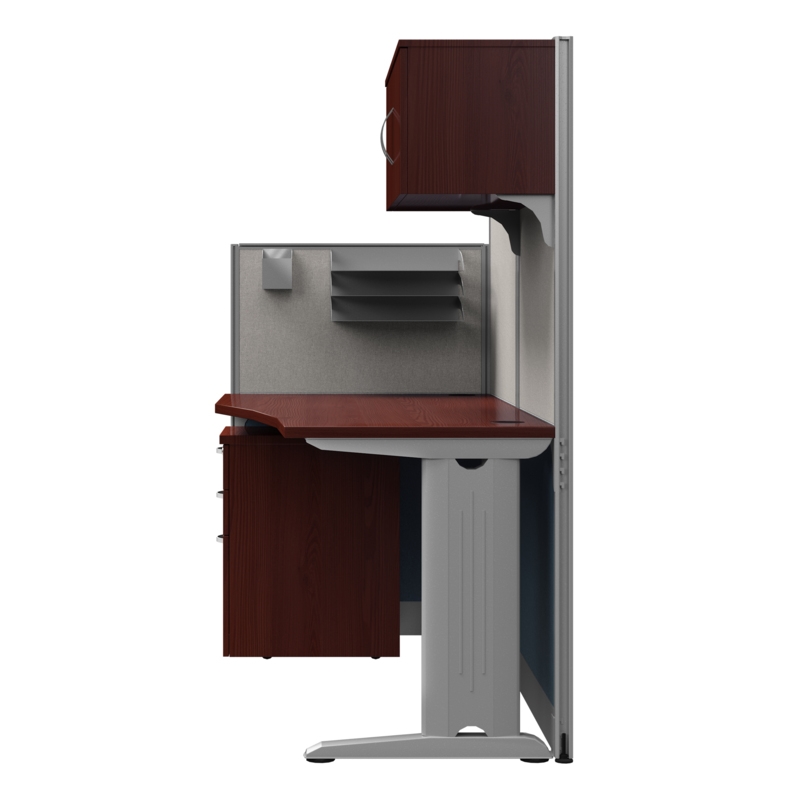 Regency 65W x 33D Straight Workstation Panel with Storage in Hansen Cherry