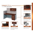 Regency 65W x 33D Straight Workstation Panel with Storage in Hansen Cherry