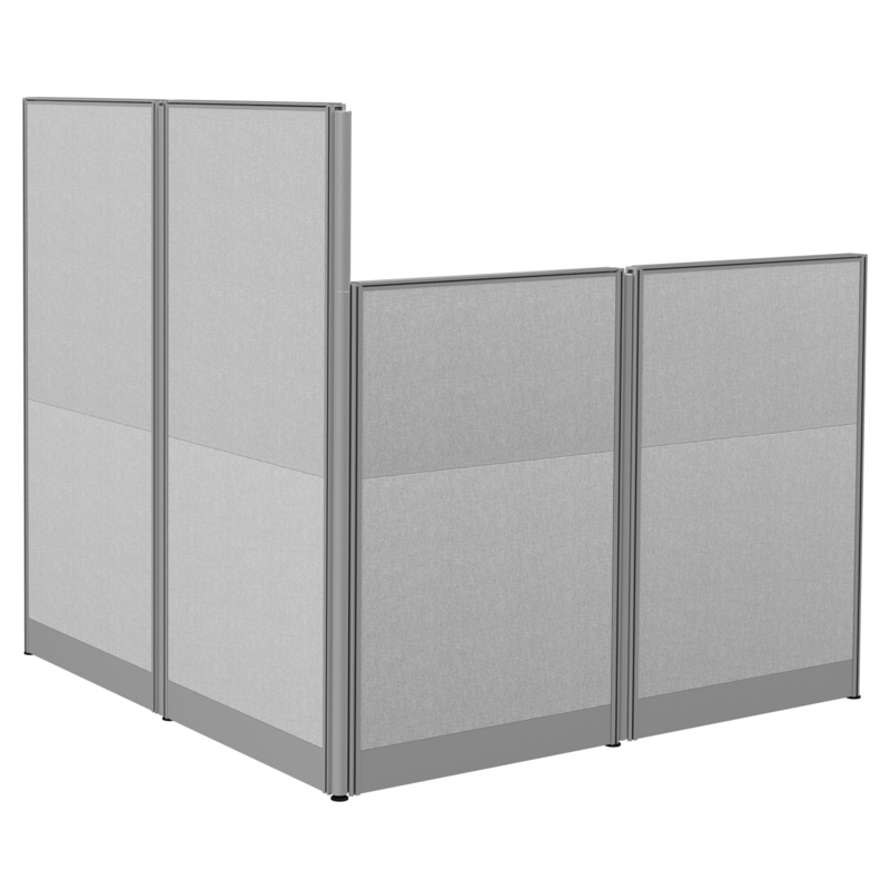 Regency 65W x 65D L-Workstation with Panel-Pure White