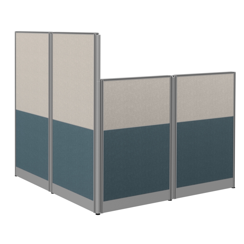 Regency 65W x 65D L-Workstation with Panel -Hansen Cherry