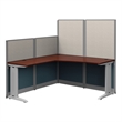 Regency 65W x 65D L-Workstation with Panel -Hansen Cherry