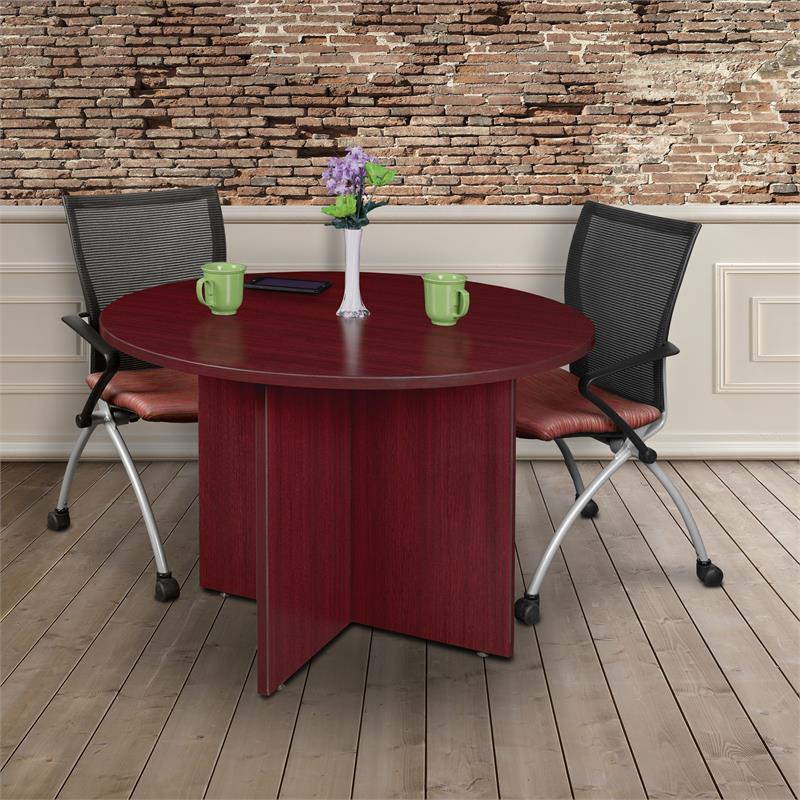Regency Legacy Round Conference Table in Mahogany