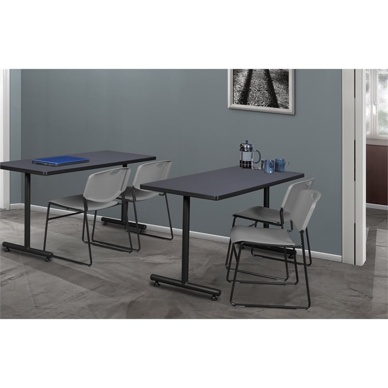 Regency Kobe 48 Inch Rectangular Training Table in Grey