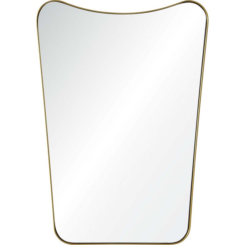 Renwil Tufa Modern Decorative Metal Frame Mirror in Gold Powder