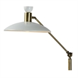 Renwil Troilus Modern Floor Lamp in Matte White and Brass