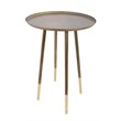 Renwil Pawn Mid-Century Iron Accent Table in Antique Brass