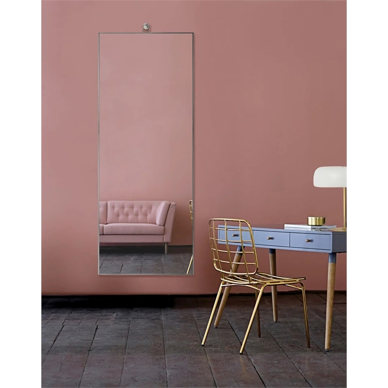Renwil Modern Glamour Filbert Decorative Accent Mirror in Silver