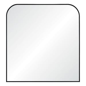 Renwil Luka 40x38&quot Irregular Modern Glass Accent Wall Mirror in Clear