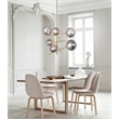 Renwil Laylani 6-Light Modern Steel Metal & Glass Ceiling Fixture in Brass