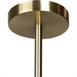 Renwil Laylani 6-Light Modern Steel Metal & Glass Ceiling Fixture in Brass