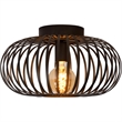Renwil Ivy 1-Light Modern Metal & Glass Ceiling Fixture in Black