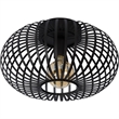 Renwil Ivy 1-Light Modern Metal & Glass Ceiling Fixture in Black
