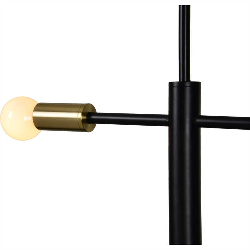 Renwil Reegler 8-Light Modern Iron Metal Ceiling Fixture in Black