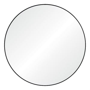 Renwil Cori 40&quot Round Modern Glass Accent Wall Mirror in Clear