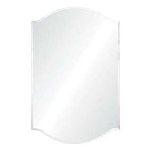 Renwil Kale 36x24&quot Irregular Modern Glass Accent Wall Mirror in Clear