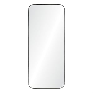 Renwil Delphinus 46x20&quot Rectangle Modern Glass Accent Wall Mirror in Clear