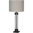 Renwil Meredith 1-Light Modern Glass & Metal Table Lamp in Clear
