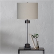 Renwil Meredith 1-Light Modern Glass & Metal Table Lamp in Clear